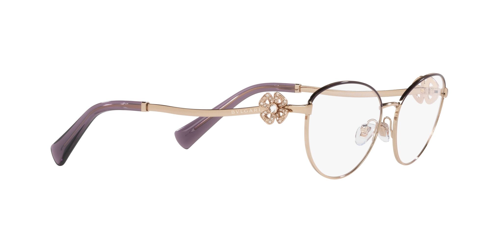 Brillen Bulgari BV 2248B (2035) farbe oro rosa/viola form oval gläser lente demo