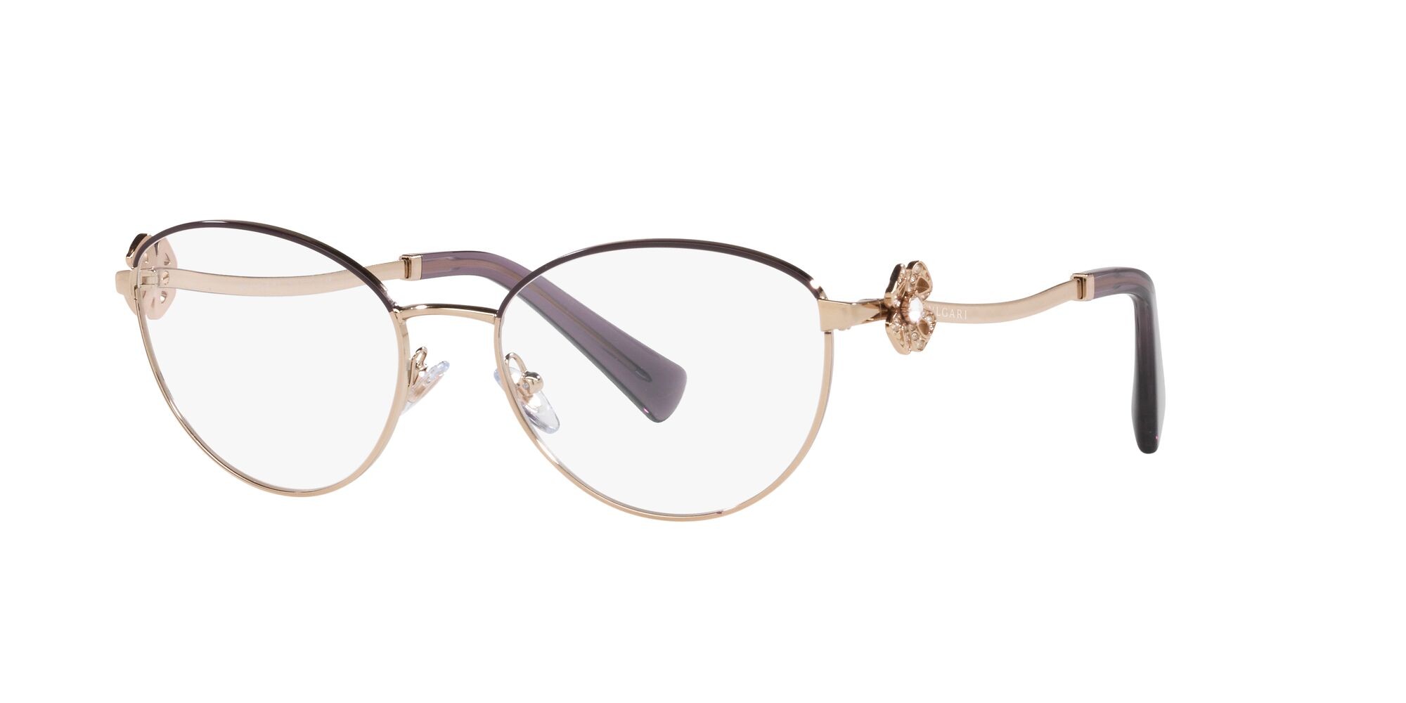 Brillen Bulgari BV 2248B (2035) farbe oro rosa/viola form oval gläser lente demo