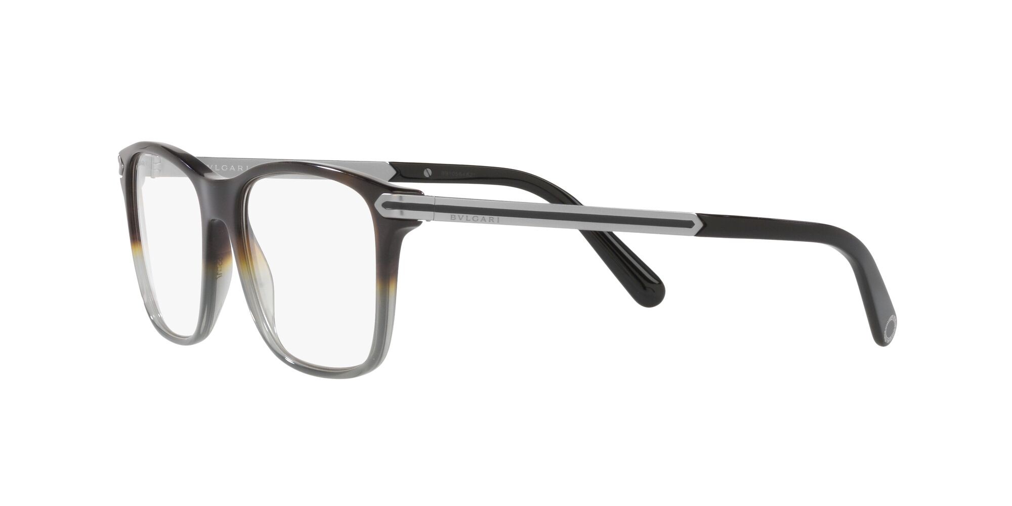 Brillen Bulgari BV 3049 (5457) farbe havana shading grey form rechteckig gläser trasparente con filtro anti luce blu