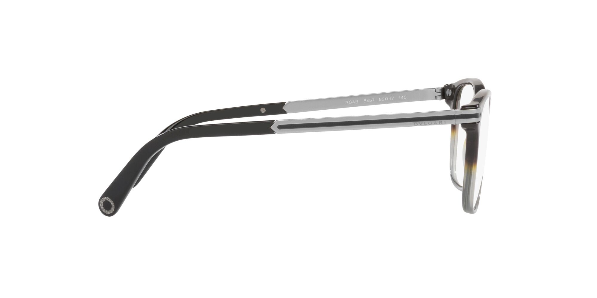 Brillen Bulgari BV 3049 (5457) farbe havana shading grey form rechteckig gläser trasparente con filtro anti luce blu
