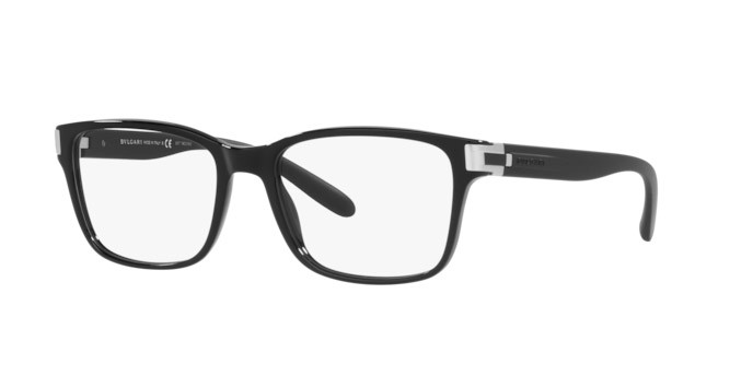 Brillen Bulgari BV 3051 (501) farbe black form rechteckig gläser demo lens