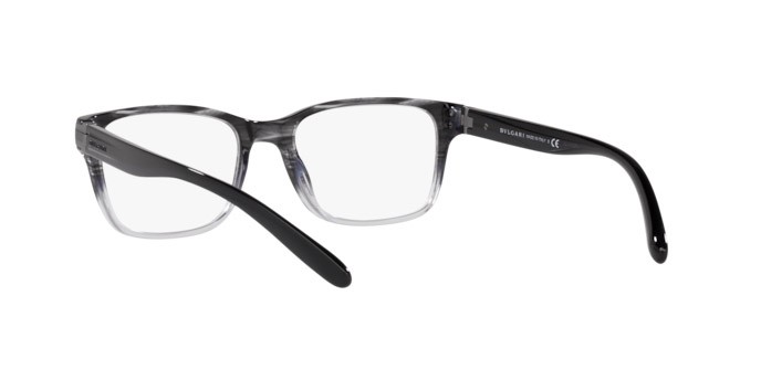 Brillen Bulgari BV 3051 (5484) farbe striped gradient grey form rechteckig gläser demo lens