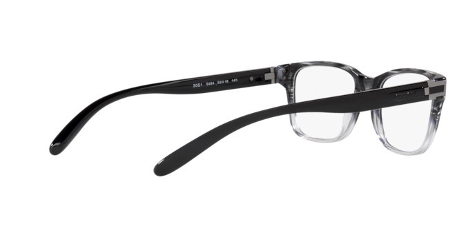 Brillen Bulgari BV 3051 (5484) farbe striped gradient grey form rechteckig gläser demo lens