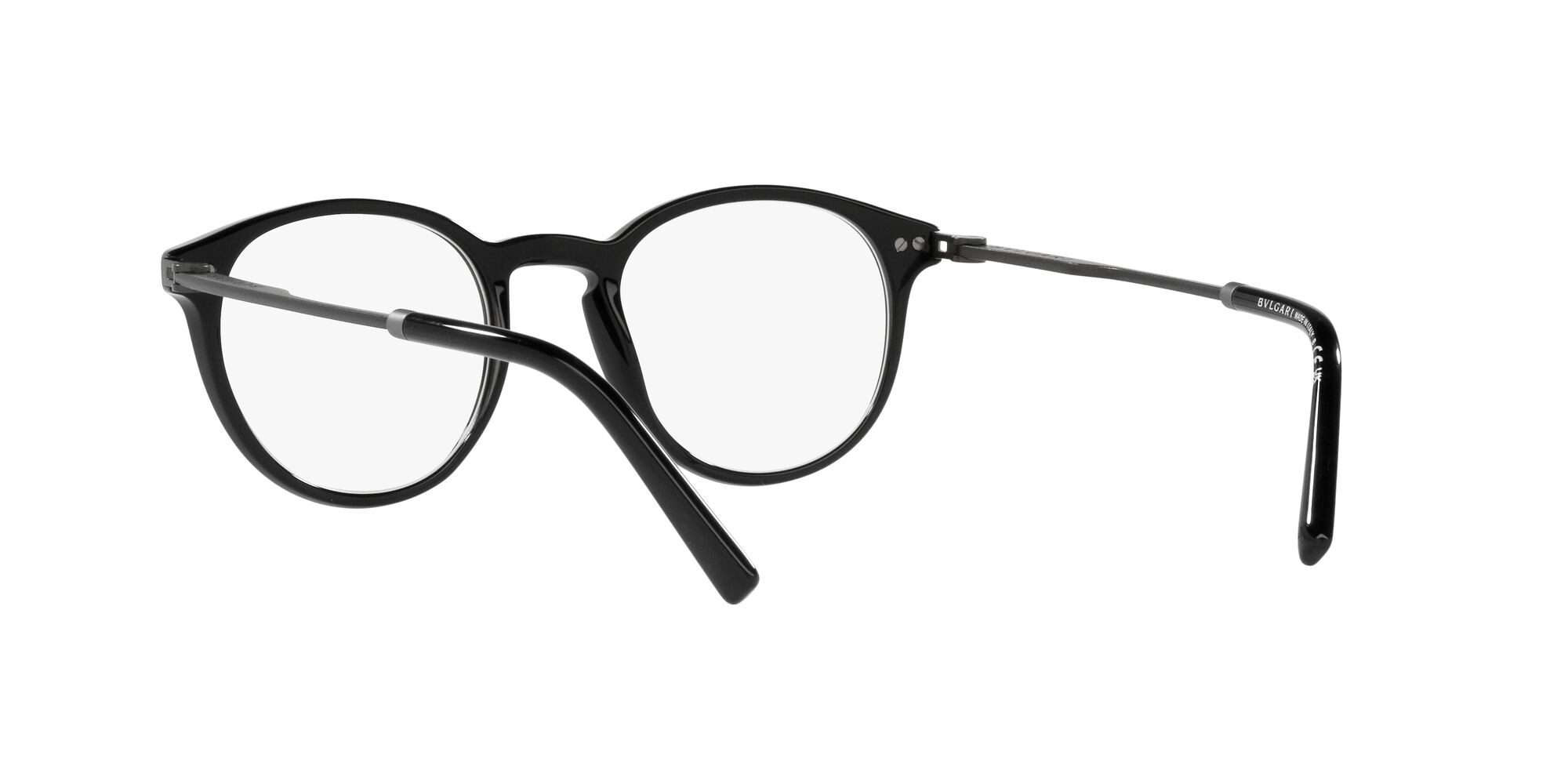 Brillen Bulgari BV 3052 (5518) farbe nero form pantos gläser trasparente con filtro anti luce blu