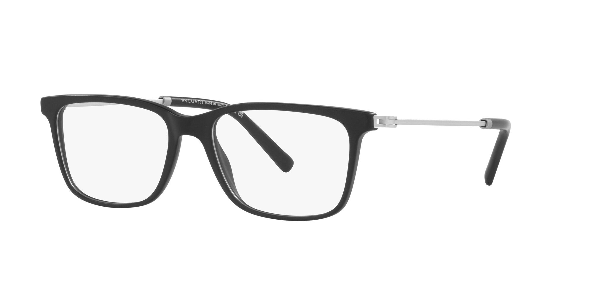 Brillen Bulgari BV 3053 (5313) farbe nero opaco form rechteckig gläser lente demo