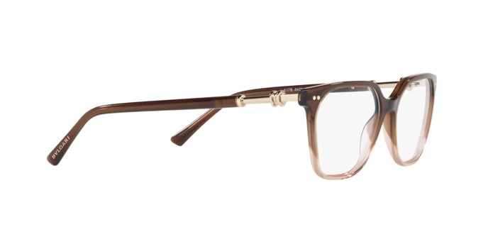 Brillen Bvlgari BV 4178 (5476) farbe brown gradient beige form rechteckig gläser demo lens