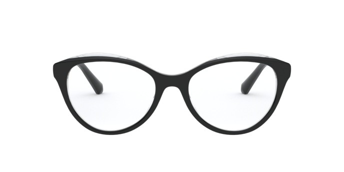Brillen Bulgari BV 4187B (5381) farbe top black on grey form cat-eye gläser demo lens