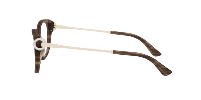 Brillen Bulgari BV 4189B (5240) farbe striped brown form quadratisch gläser demo lens