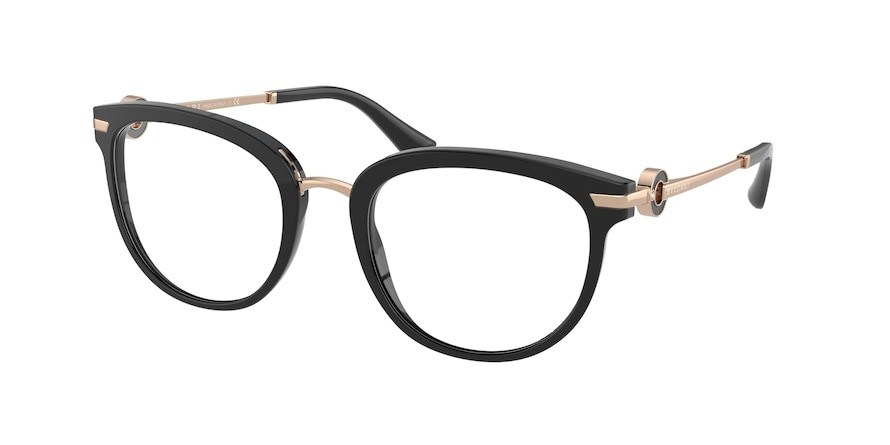 Brillen Bulgari BV 4195B (501) farbe black form cat-eye gläser demo lens