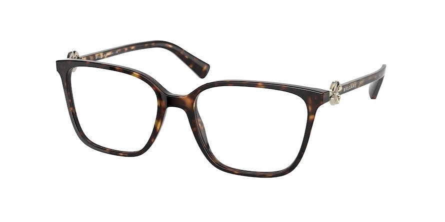Brillen Bulgari BV 4197B (504) farbe havana form rechteckig gläser demo lens
