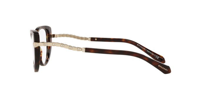 Brillen Bulgari BV 4199B (504) farbe havana form cat-eye gläser demo lens