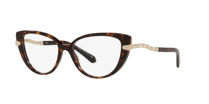Brillen Bulgari BV 4199B (504) farbe havana form cat-eye gläser demo lens