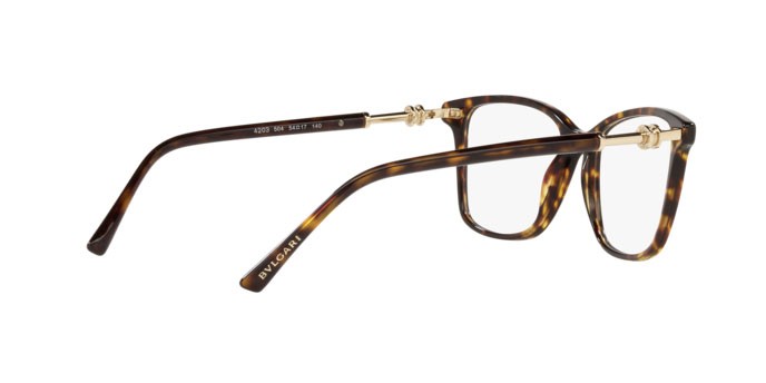 Brillen Bulgari BV 4203 (504) farbe havana form quadratisch gläser demo lens