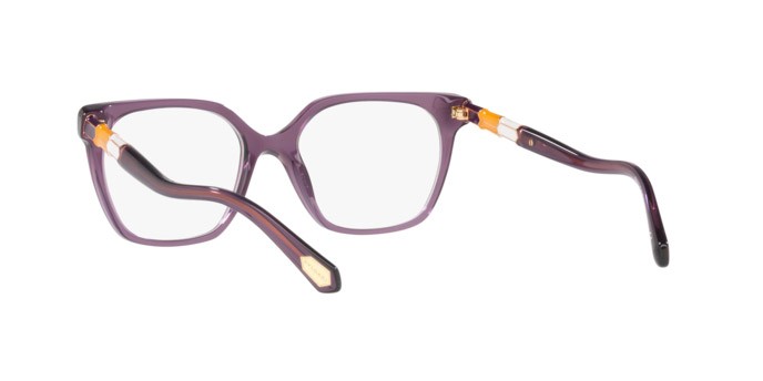 Brillen Bulgari BV 4205 (5514) farbe transparent amethyst form quadratisch gläser demo lens