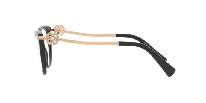 Brillen Bulgari BV 4206B (501) farbe black form cat-eye gläser demo lens