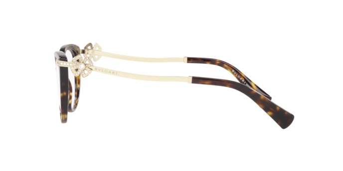 Brillen Bulgari BV 4206B (504) farbe havana form cat-eye gläser demo lens