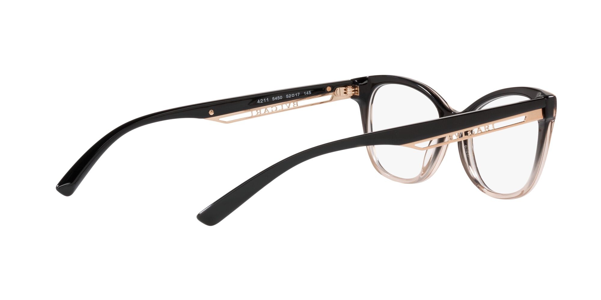 Brillen Bulgari BV 4211 (5450) farbe nero sfumato beige form schmetterling gläser lente demo