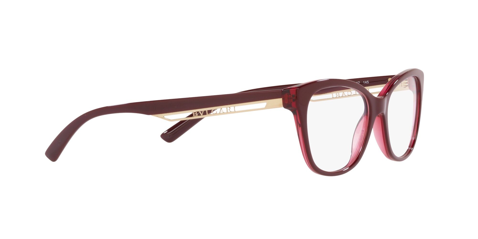 Brillen Bulgari BV 4211 (5469) farbe bordeaux su rosso trasparente form schmetterling gläser lente demo