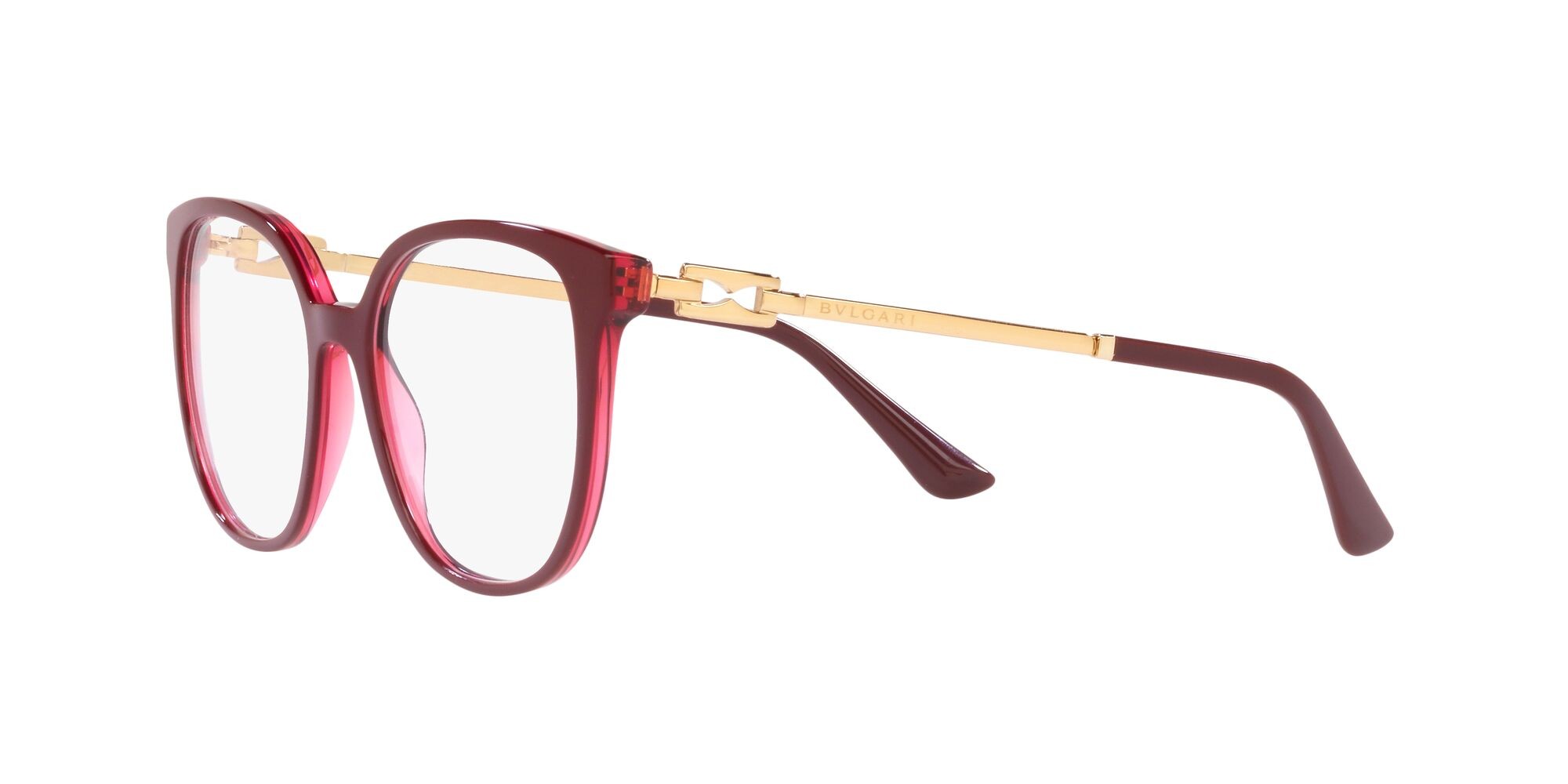 Brillen Bulgari BV 4212 (5469) farbe bordeaux su rosso trasparente form cat-eye gläser lente demo