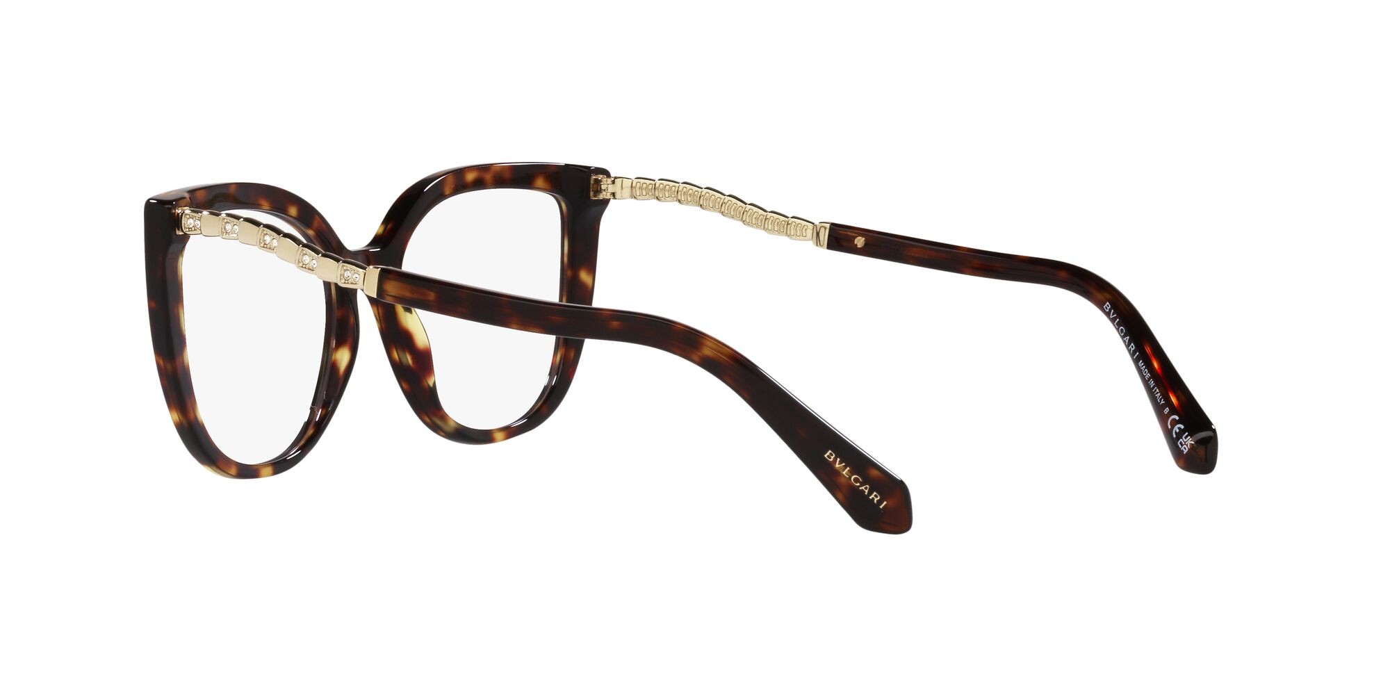 Brillen Bulgari BV 4214B (504) farbe havana form cat-eye gläser lente demo