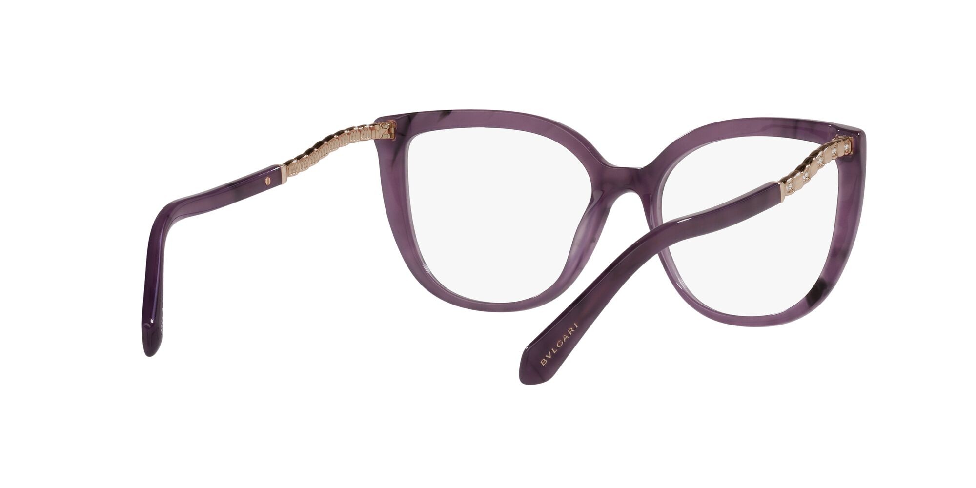 Brillen Bulgari BV 4214B (5517) farbe marble amethyst form cat-eye gläser lente demo