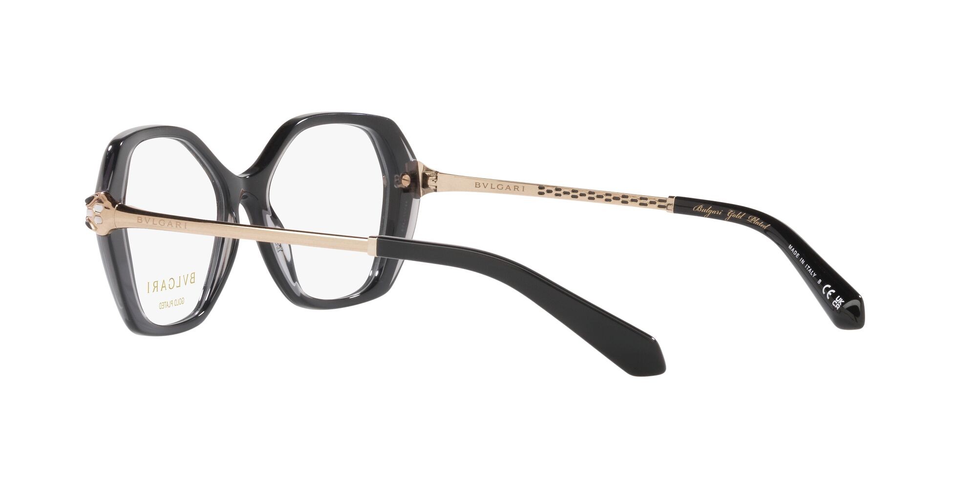 Brillen Bulgari BV 4215KB (5381) farbe nero su grigio trasparente form schmetterling gläser lente demo