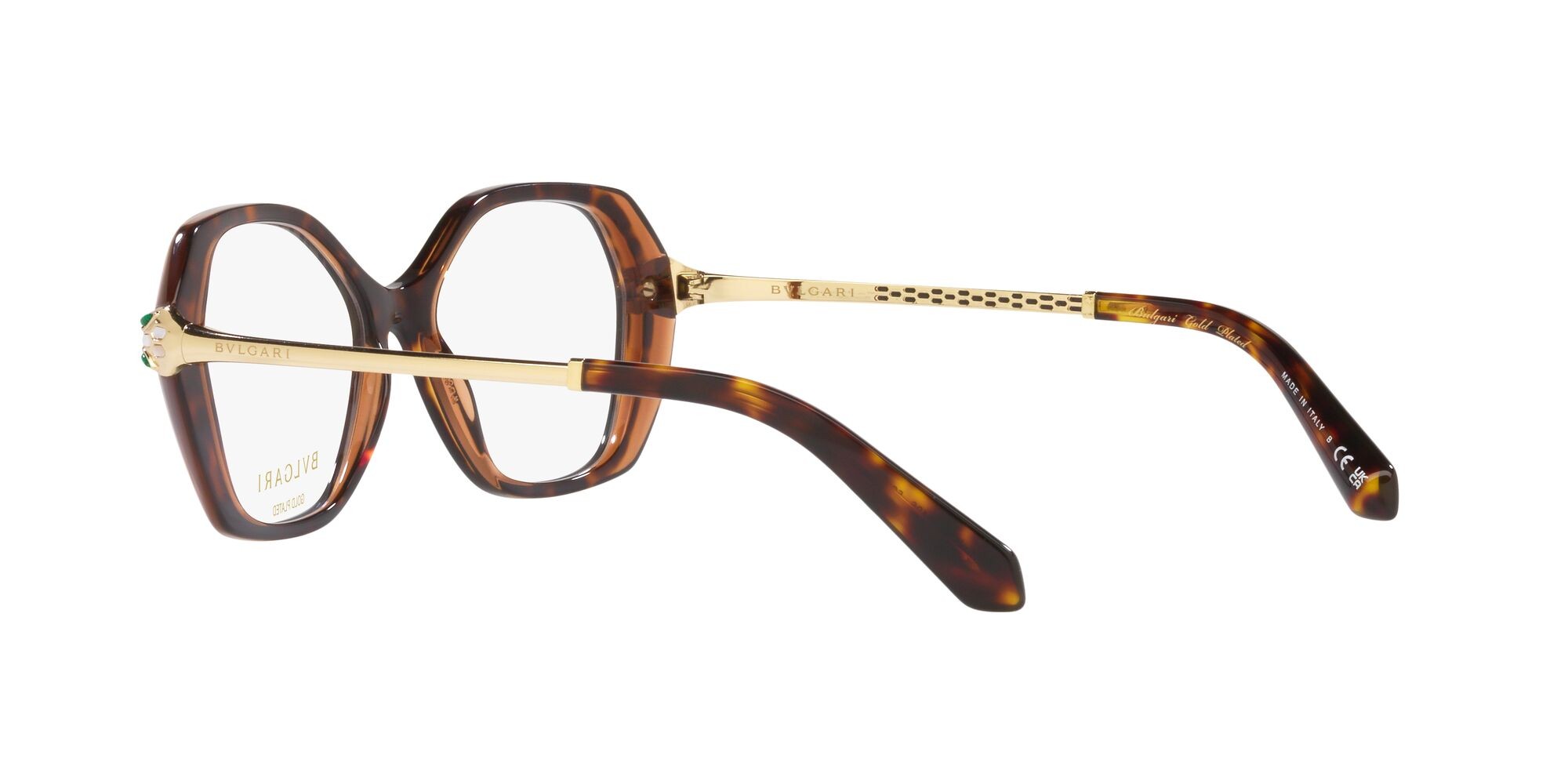 Brillen Bulgari BV 4215KB (5496) farbe havana su marrone trasparente form schmetterling gläser lente demo