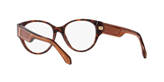 Brillen Bulgari BV 4217 (5496) farbe havana su marrone trasparente form pantos gläser lente demo