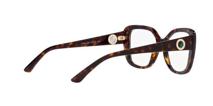 Brillen Bulgari BV 4220 (504) farbe havana form rechteckig gläser lente demo