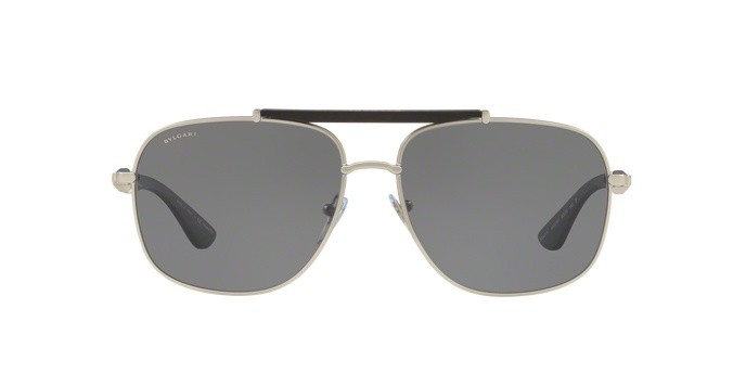 Sonnenbrillen Bvlgari BV 5040K (200781) farbe matte silver plated form rechteckig gläser polar grey