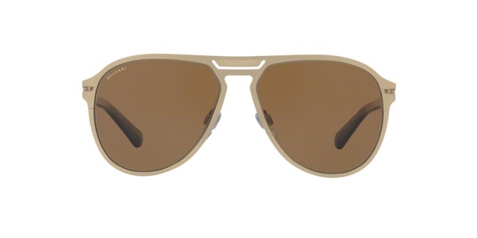 Sonnenbrillen Bvlgari BV 5043TK (203983) farbe pale gold plated matte form aviator gläser polar brown