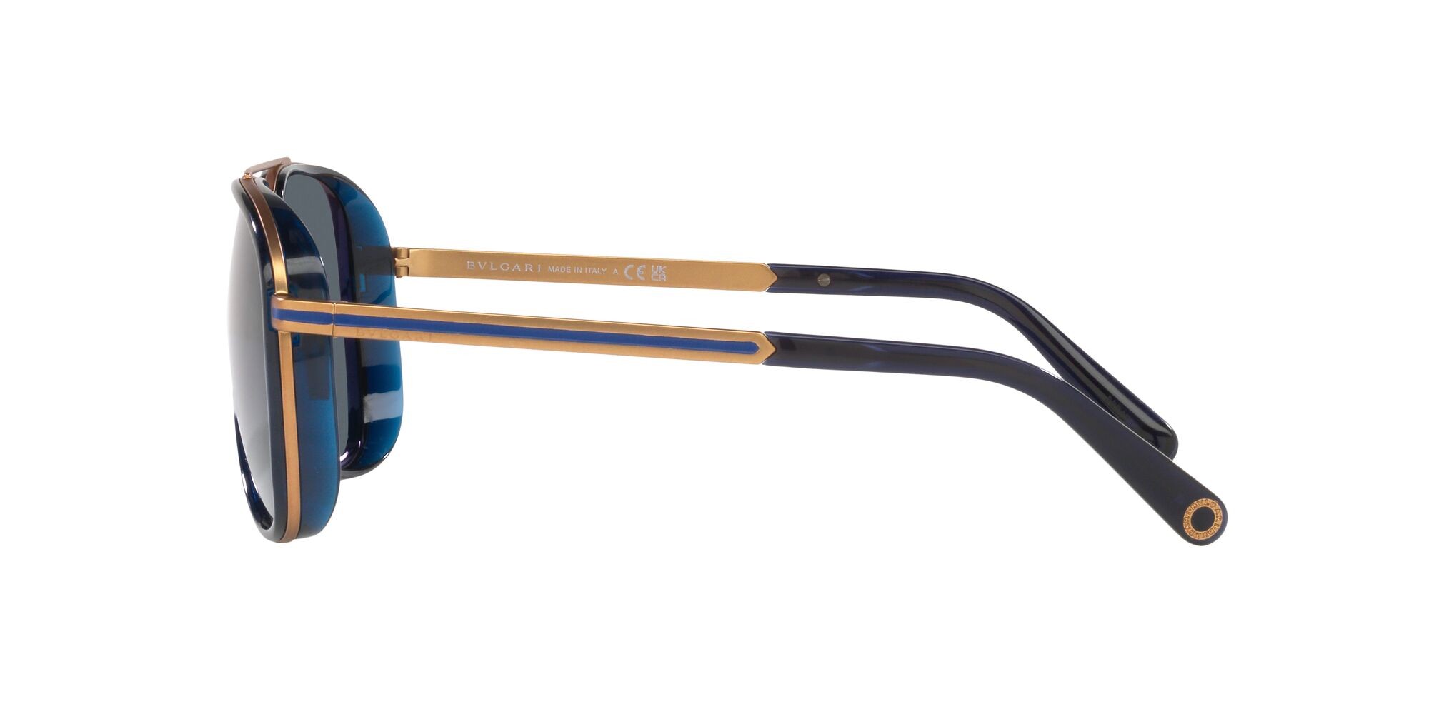 Sonnenbrillen Bulgari BV 5060 (2061R5) farbe bronzo opaco form aviator gläser blu