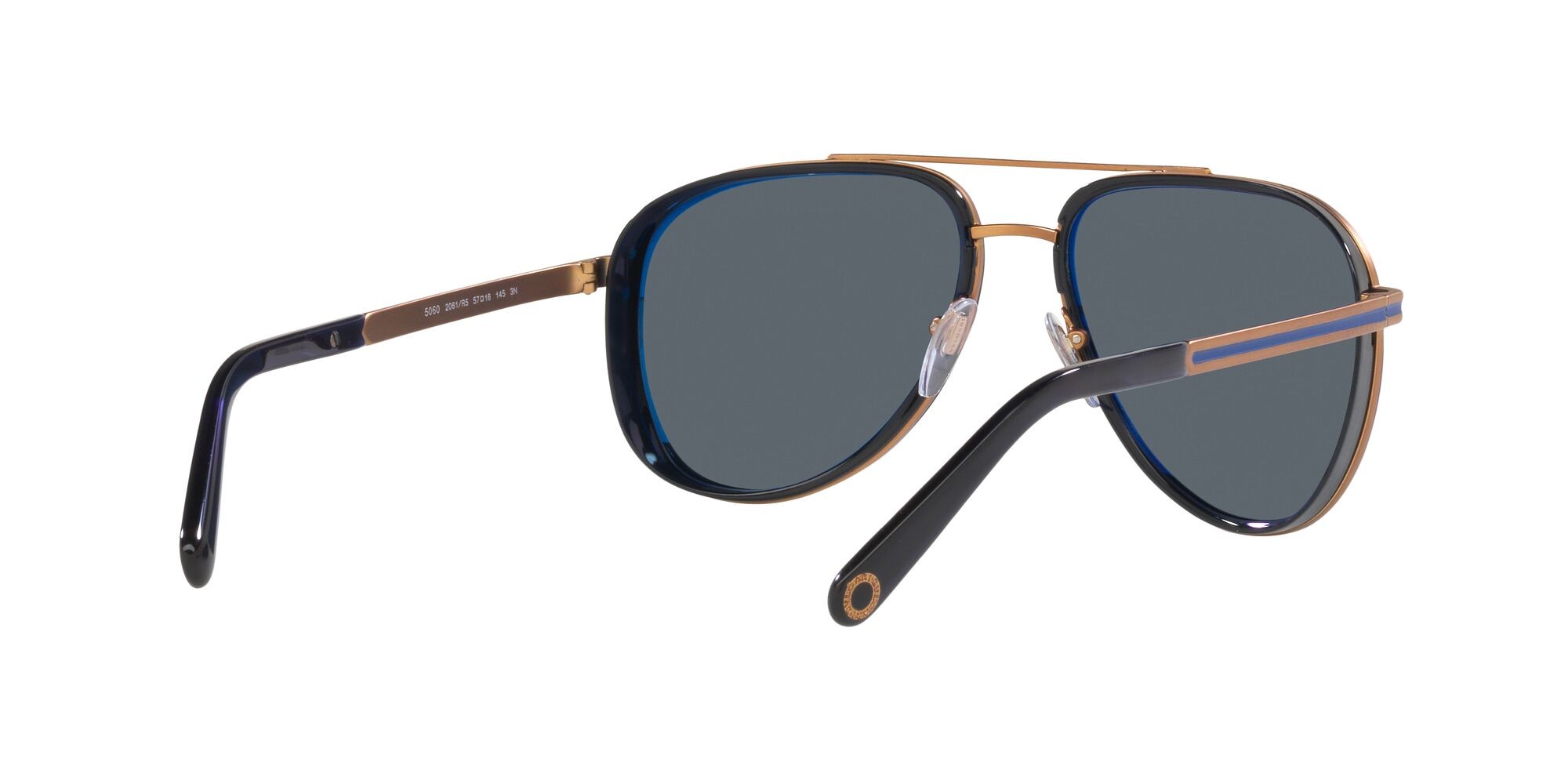 Sonnenbrillen Bulgari BV 5060 (2061R5) farbe bronzo opaco form aviator gläser blu