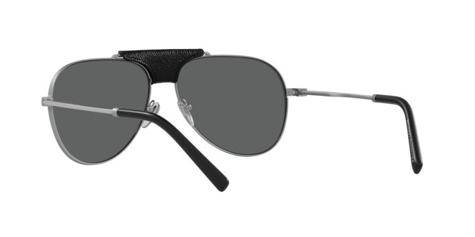 Sonnenbrillen Bulgari BV 5061Q (400/B1) farbe argento opaco form aviator gläser grigio scuro