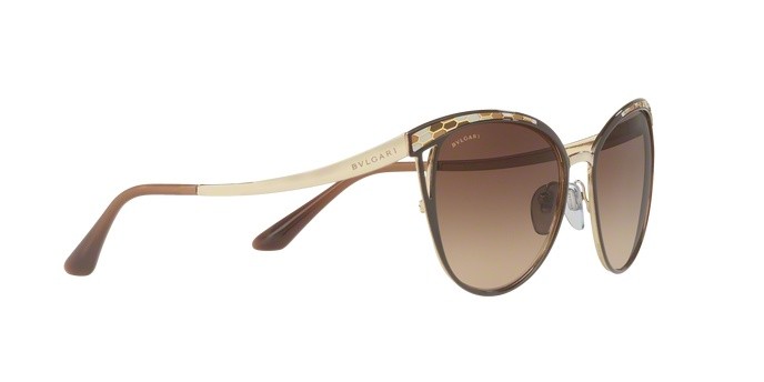 Sonnenbrillen Bvlgari BV 6083 (203013) farbe brown/pale gold form pantos gläser brown gradient