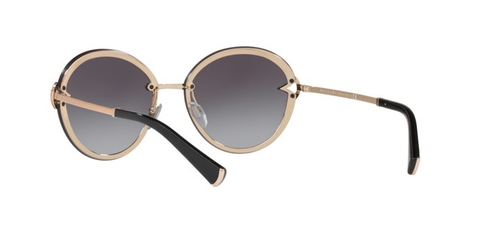 Sonnenbrillen Bvlgari BV 6101B (20148G) farbe pink gold form oval gläser grey gradient
