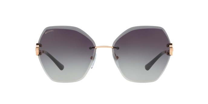 Sonnenbrillen Bvlgari BV 6105B (20148G) farbe pink gold form quadratisch gläser grey gradient