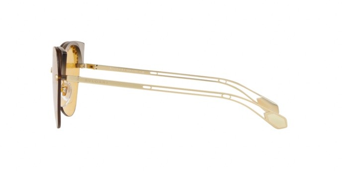 Sonnenbrillen Bvlgari BV 6107 (204985) farbe taupe transparent form unregelmäßig gläser yellow