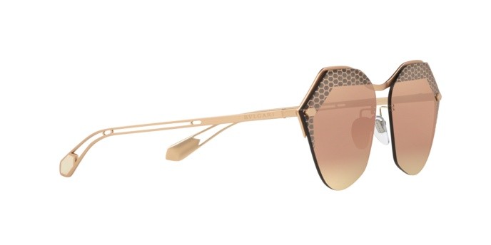 Sonnenbrillen Bvlgari BV 6109 (20134Z) farbe matte pink gold form unregelmäßig gläser grey mirror rose gold
