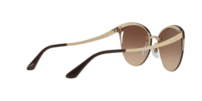 Sonnenbrillen Bvlgari BV 6110 (278/13) farbe pale gold form pantos gläser brown gradient