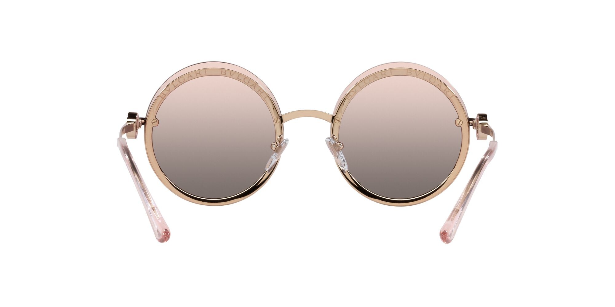 Sonnenbrillen Bulgari BV 6149B (20143B) farbe oro rosa form rund gläser rosa sfumato grigio