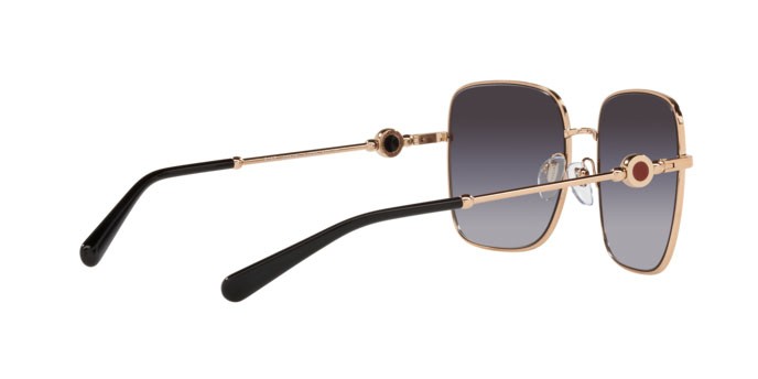 Sonnenbrillen Bulgari BV 6165 (20148G) farbe pink gold form quadratisch gläser grey gradient