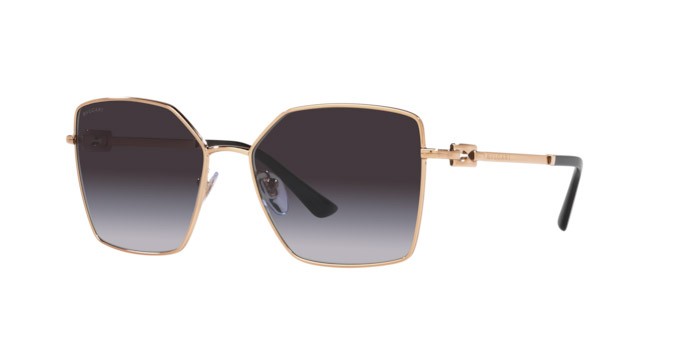 Sonnenbrillen Bulgari BV 6175 (20148G) farbe pink gold form unregelmäßig gläser grey gradient