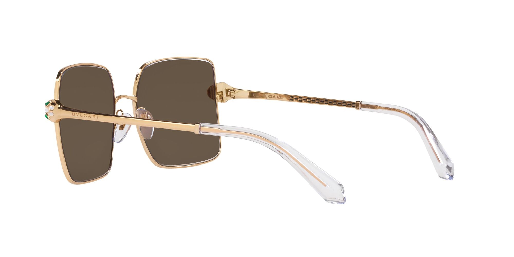 Sonnenbrillen Bulgari BV 6180KB (20140W) farbe placcato oro rosa form quadratisch gläser trasparente specchiato vero oro rosé