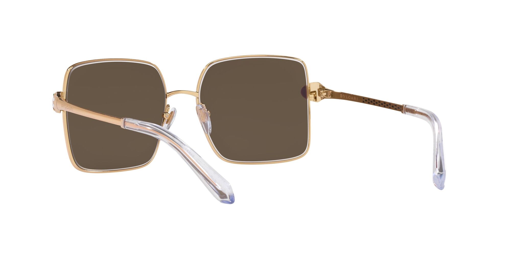 Sonnenbrillen Bulgari BV 6180KB (20140W) farbe placcato oro rosa form quadratisch gläser trasparente specchiato vero oro rosé