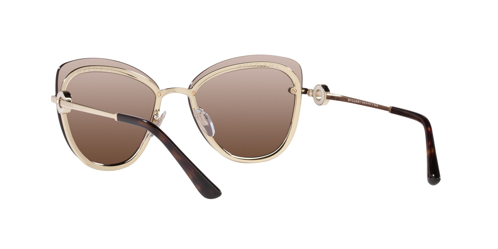 Sonnenbrillen Bulgari BV 6182B (278/13) farbe oro pallido form schmetterling gläser marrone sfumato