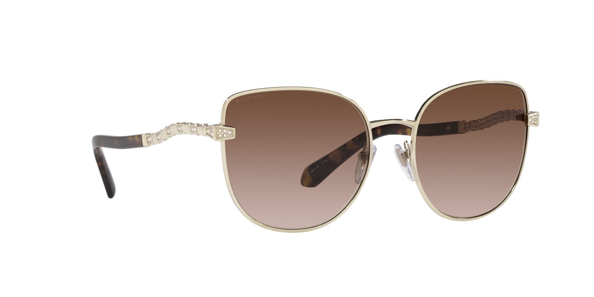 Sonnenbrillen Bulgari BV 6184B (278/13) farbe oro pallido form cat-eye gläser marrone sfumato