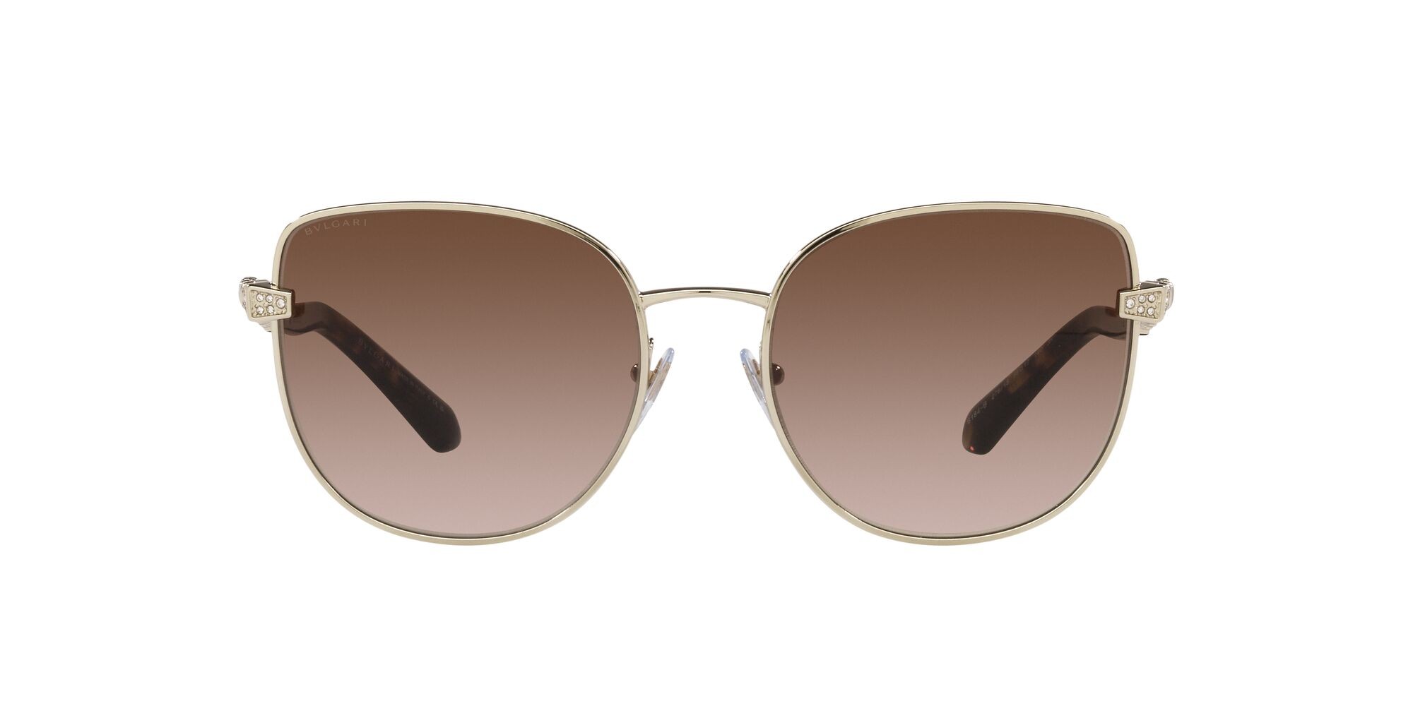 Sonnenbrillen Bulgari BV 6184B (278/13) farbe oro pallido form cat-eye gläser marrone sfumato
