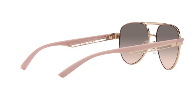 Sonnenbrillen Bulgari BV 6189 (20143B) farbe oro rosa form aviator gläser rosa sfumato grigio
