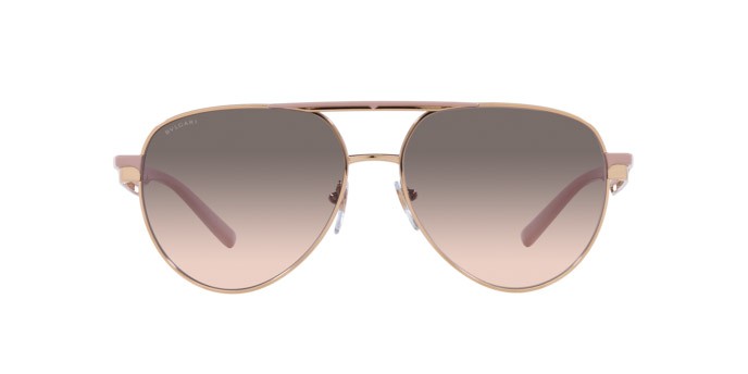 Sonnenbrillen Bulgari BV 6189 (20143B) farbe oro rosa form aviator gläser rosa sfumato grigio